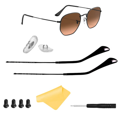 Eyeglasses Temple Arm For Ray Ban RB6448 Hexagonal Optics RB3447V Round Metal Optics Eyeglasses