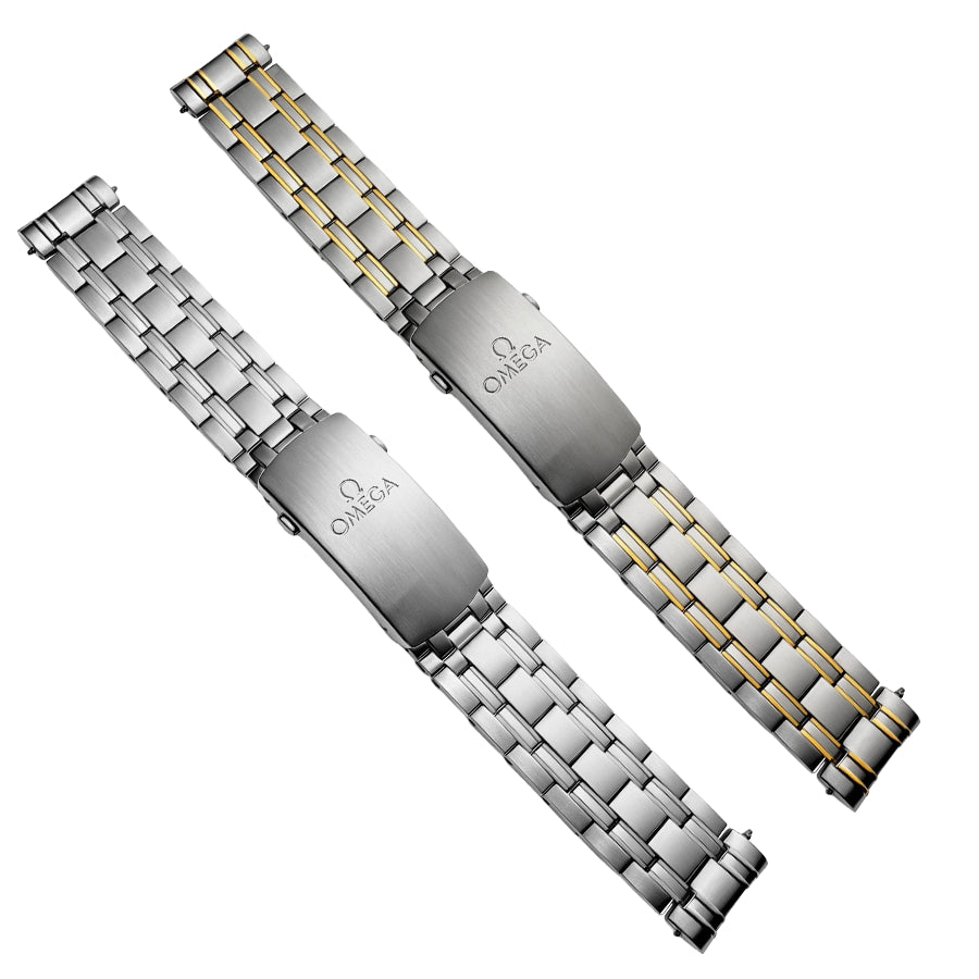 Premium Two-Tone Upgrade!Original Omega 20mm Watch Band Replacement for Omega Seamaster 300M Diver (STZ010108)