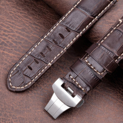 Clasp Buckle Band Replacement For Panerai Marina 44mm Leather Strap Deployment Strap Stainless Steel 22mm