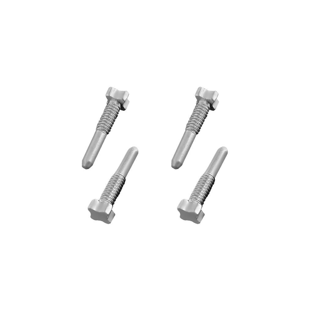 4 Star Screws Replacement for Watch Richard Mille Leather Rubber Band Strap Brushed Screw Silver (4 Star)