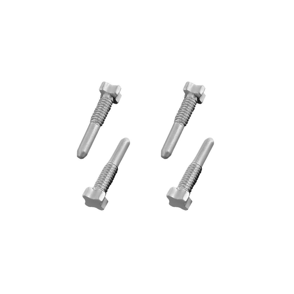 4 Star Screws Replacement for Watch Richard Mille Leather Rubber Band Strap Brushed Screw Silver (4 Star)