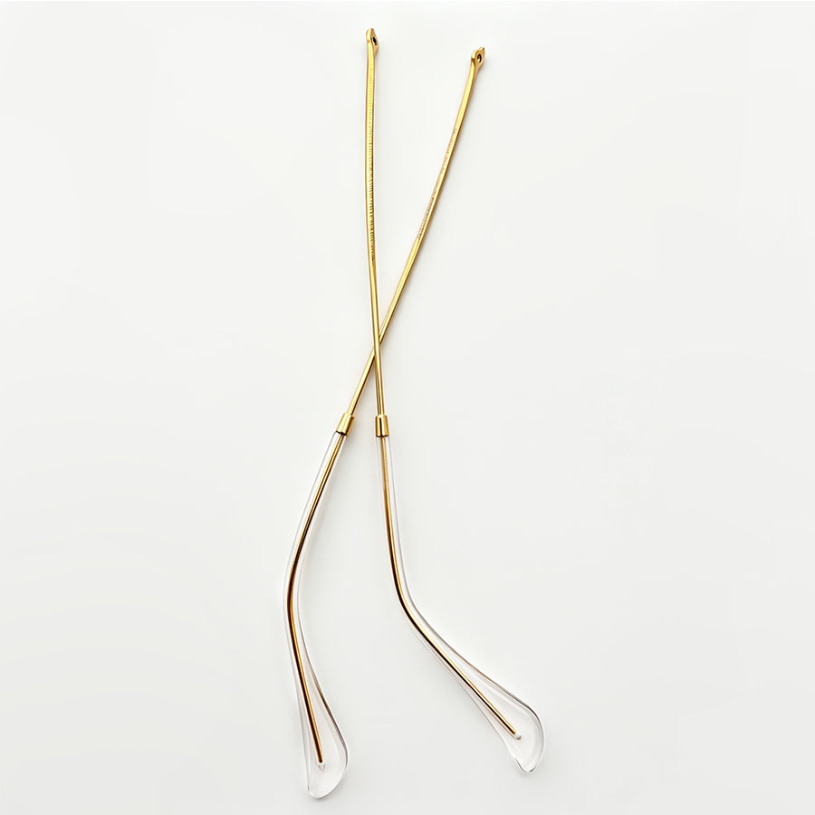 Replacement Temple Arms for Ray-Ban RB3447 Round Metal RB3547N RB3548N RB3647N Sunglasses Gold&Clear