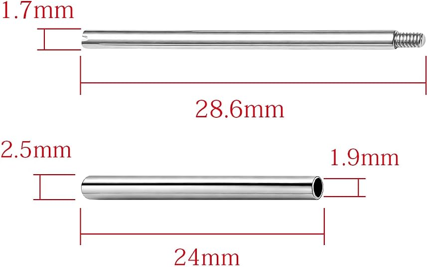 Screw And Tubes Replacement For 24mm Pam Strap Panerai 44mm Marina 2 Sets
