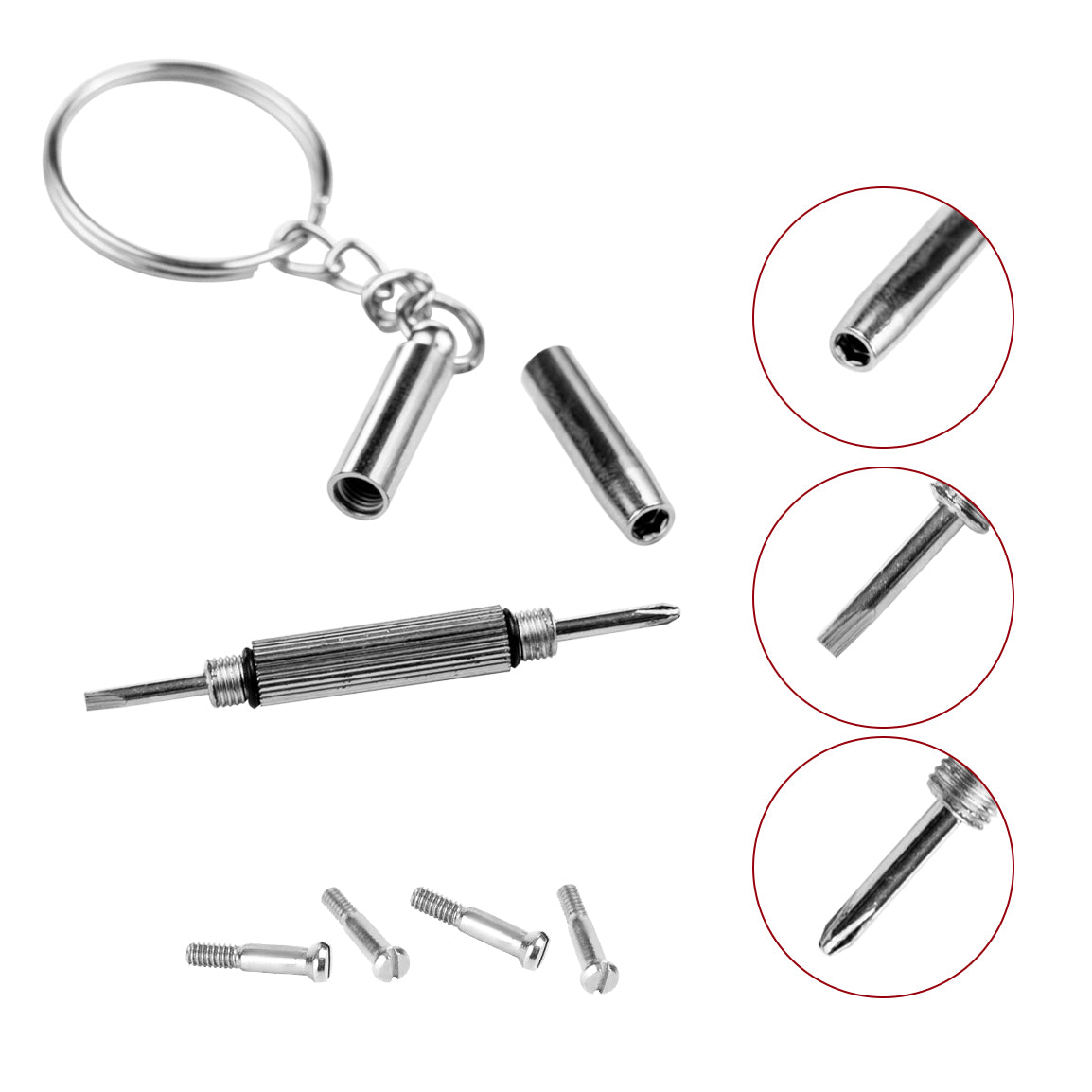 Hicycle2 4PCS Screws For Ray Ban RB2140 RB2168 RB4195 RB4148 RB4152 RB4168 RB4169 RB4340 RX5022 RX5121 RX5227 Replacement Temple Hinge Screw