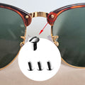 Ray Ban RB3507 RB2716 RB3016 Clubmaster Replacement Back Side Lenses Screws 4 with Screwdriver 1 (Silver, Nose Bridge Hold Screws)