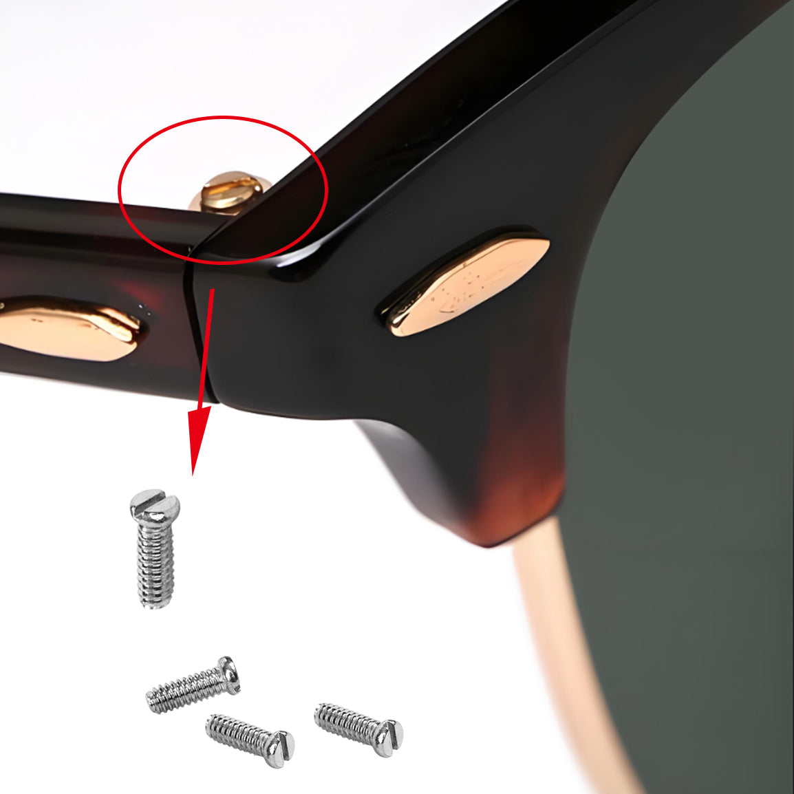 Screws For  New Wayfare Ray Ban RB3014 RB3016 RB3507 RB4346 RB4246 Temple Hinge Screw Sunglasses