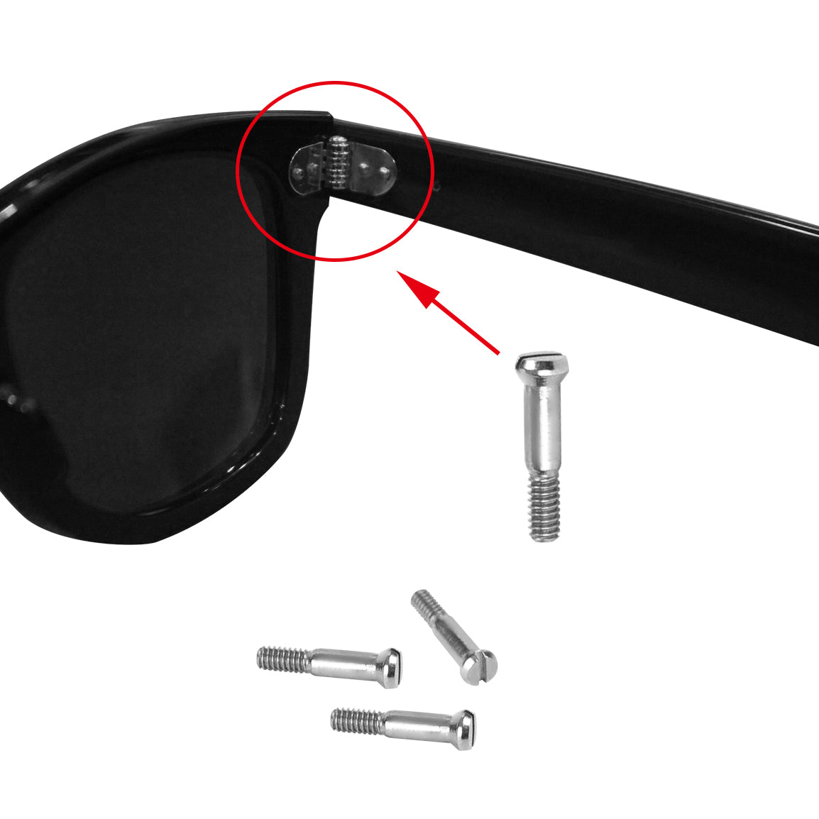 Hicycle2 4PCS Screws For Ray Ban RB2140 RB2168 RB4195 RB4148 RB4152 RB4168 RB4169 RB4340 RX5022 RX5121 RX5227 Replacement Temple Hinge Screw