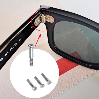 Hicycle2 4PCS Screws For Ray Ban RB2140 RB2168 RB4195 RB4148 RB4152 RB4168 RB4169 RB4340 RX5022 RX5121 RX5227 Replacement Temple Hinge Screw