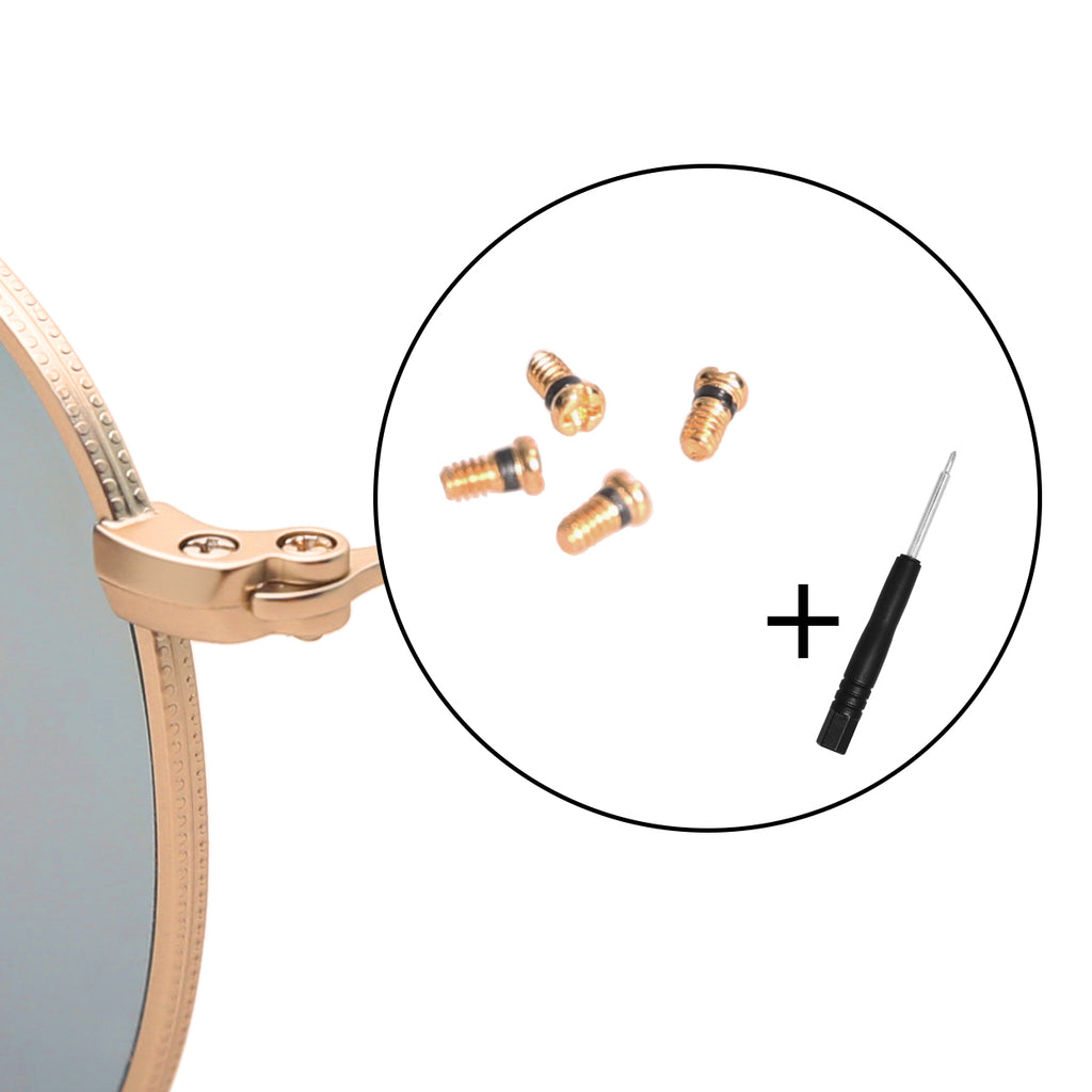 4 pcs Screws For Ray Ban B3647N Round Double Bridge, RB3025, RB3026 Aviator RB3136 Caravan Temple Sunglasses Screw