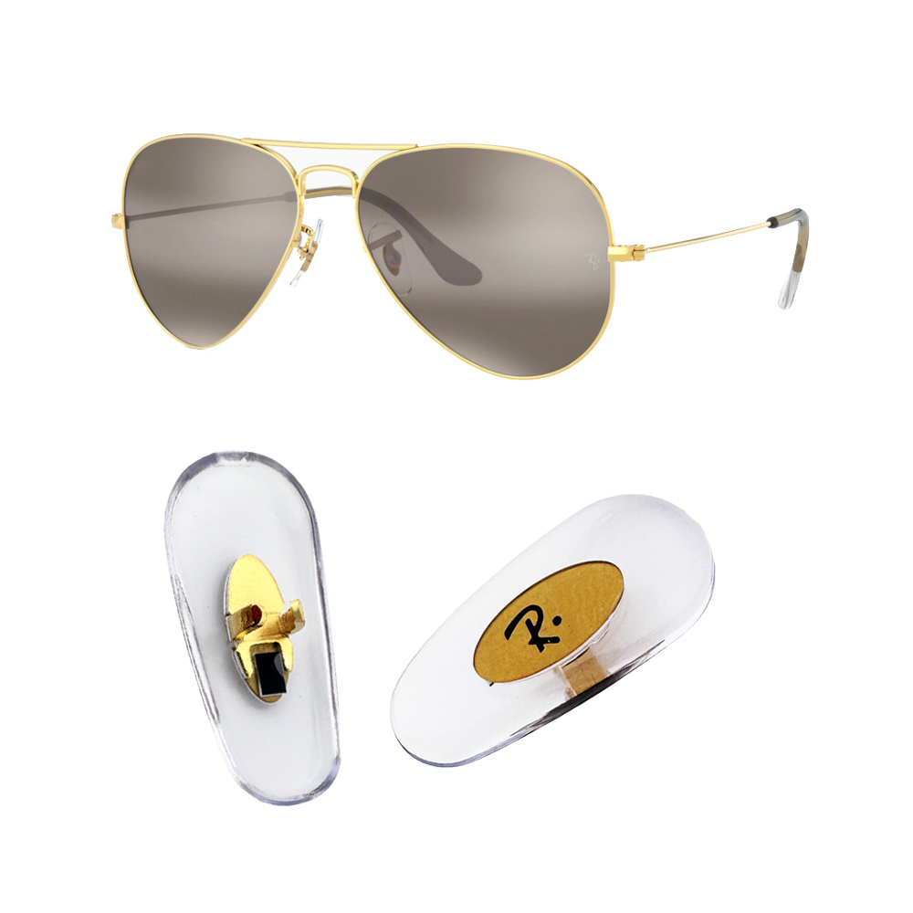 Ray-Ban Aviator Replacement Nose Pads 16mm Gold – RB3025 RB3026 RB3044 RB3136 Clip-On Repair Kit