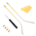 Replacement Temple Arms for Ray-Ban RB3648 RB3561 RB6448 RB7140 Sunglasses with Screws Gold&Clear