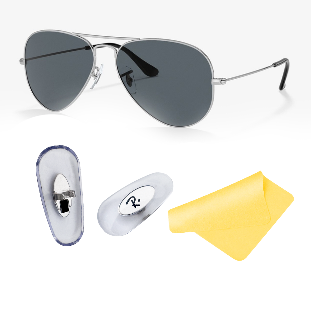 Ray-Ban Aviator Replacement Nose Pads 16mm Silver – RB3025 RB3026 RB3044 RB3136 Clip-On Repair Kit